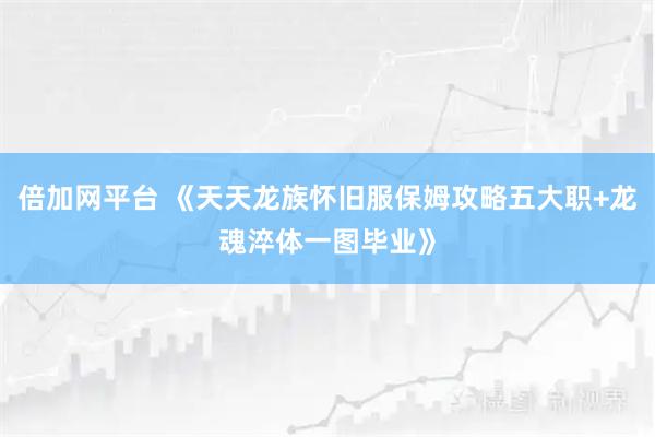 倍加网平台 《天天龙族怀旧服保姆攻略五大职+龙魂淬体一图毕业》