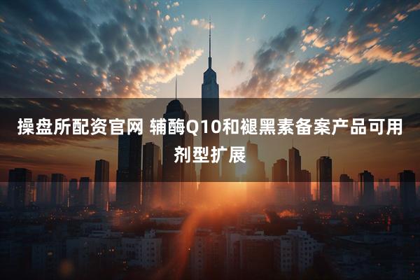 操盘所配资官网 辅酶Q10和褪黑素备案产品可用剂型扩展